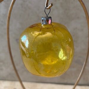 Old Vintage Christmas Unsilvered Apple Ornament Poland